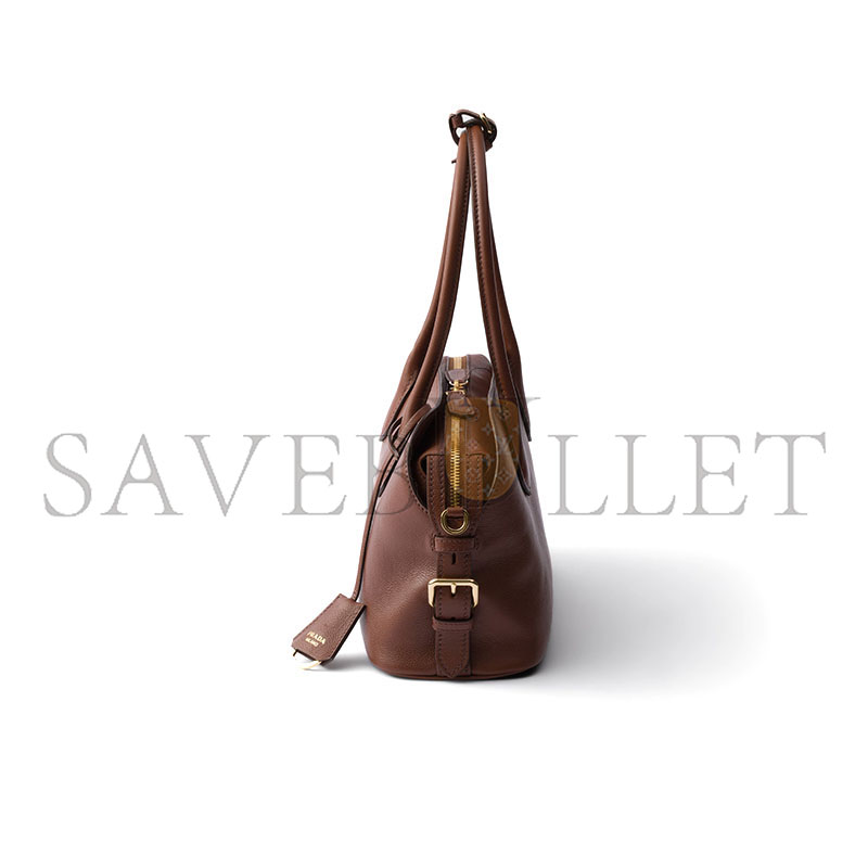 Pra*a medium leather tote bag 1bg609 (30*19*12cm)